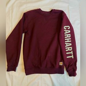 Carhartt Loose-Fit Midweight Logo Graphic Crew-Neck Sweatshirt Small